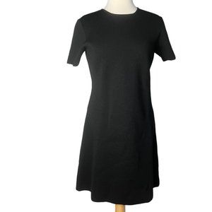 Isaac Mizrahi Womens Merino Wool Black Dress Short Sleeve Size Large